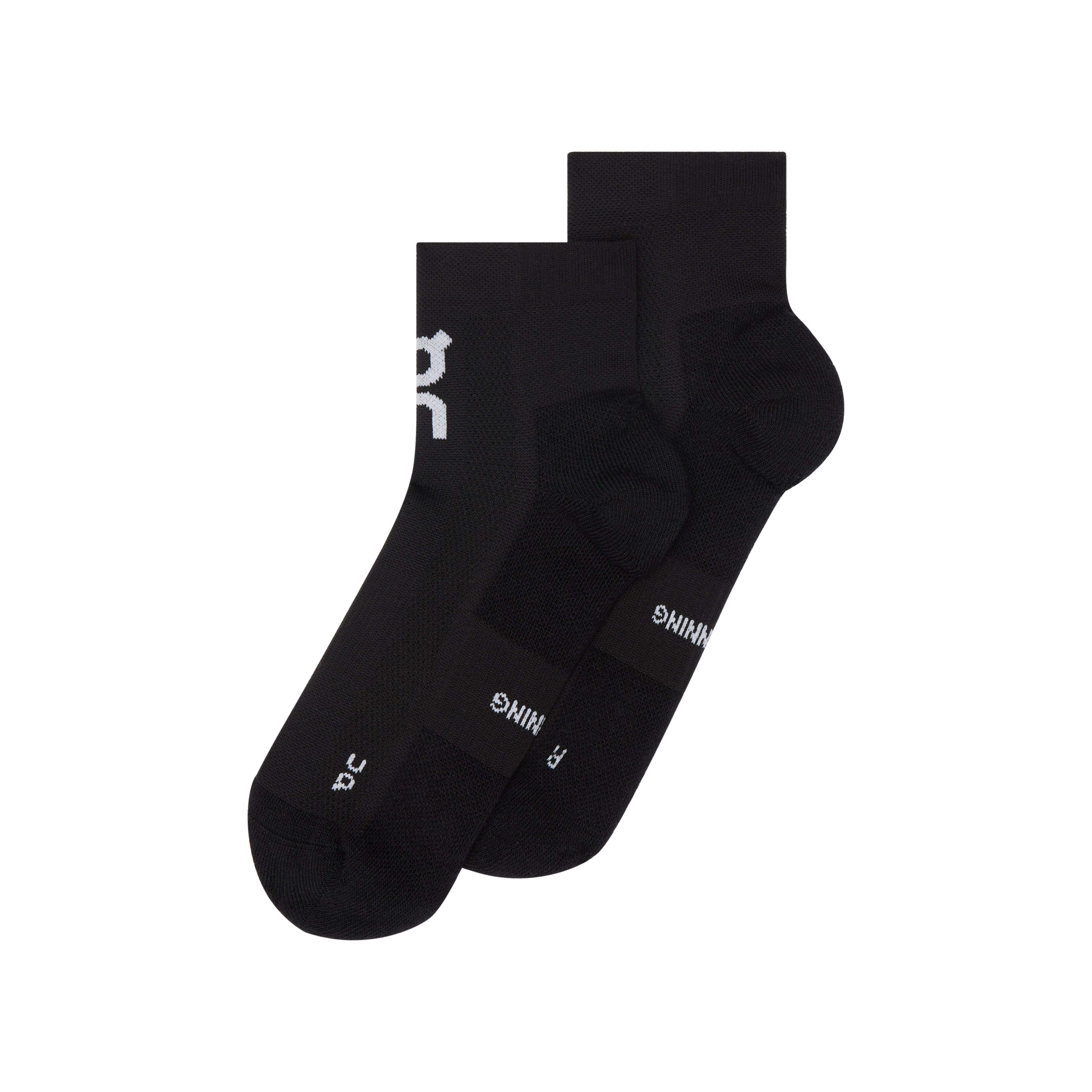 On Core Run Mid Socks 2 Pack Black - Achilles Heel