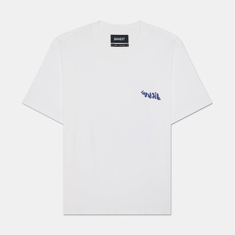 Classic Cotton Tee Abstract Water / White - Achilles Heel
