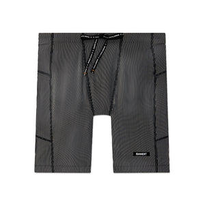 Bandit Men's Striped Cadence Next Gen 7 Pocket Half Tights Black / Chalk - achilles heel