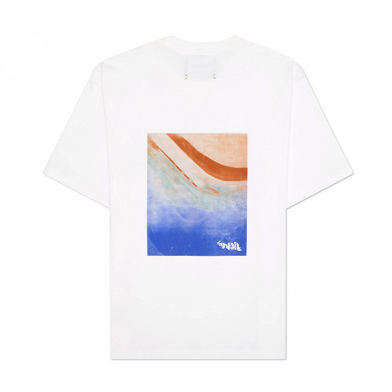 Classic Cotton Tee Abstract Water / White - Achilles Heel