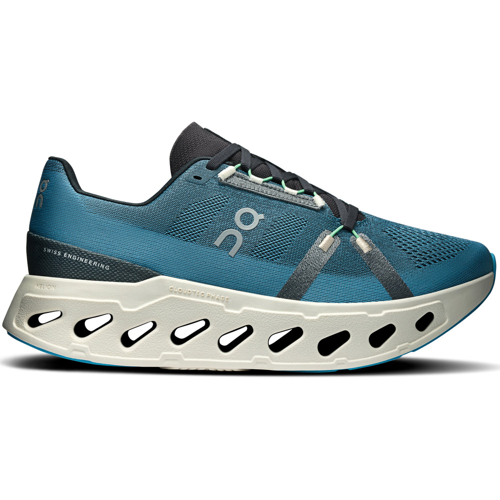 On Men's Cloudeclipse Running Shoes Niagara / Ivory - achilles heel