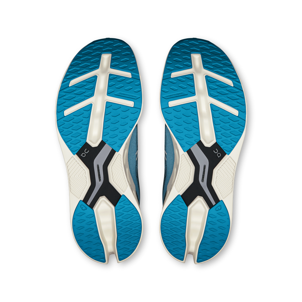On Men's Cloudeclipse Running Shoes Niagara / Ivory - achilles heel