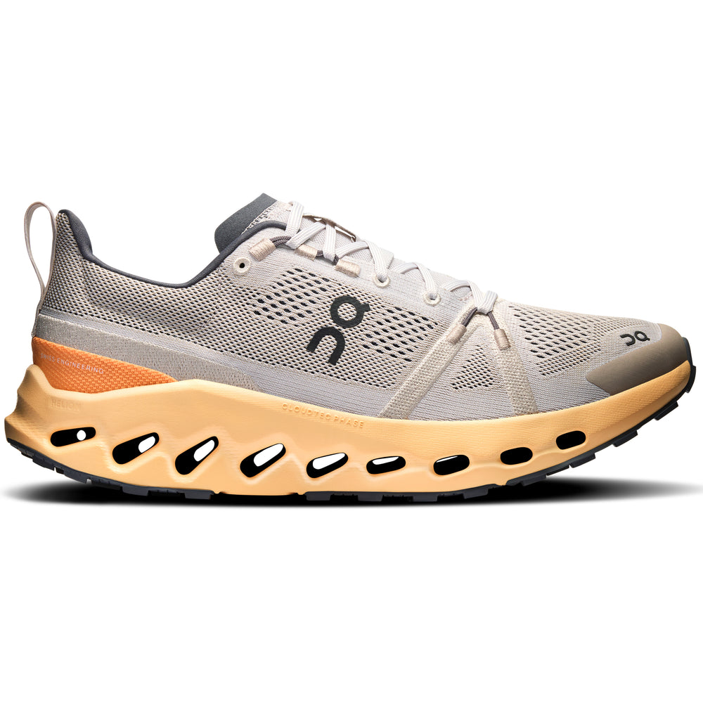On Men's Cloudsurfer Trail Running Shoes Silver / Blonde - achilles heel