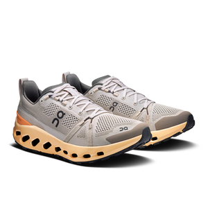 On Men's Cloudsurfer Trail Running Shoes Silver / Blonde - achilles heel