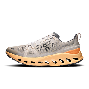 On Men's Cloudsurfer Trail Running Shoes Silver / Blonde - achilles heel