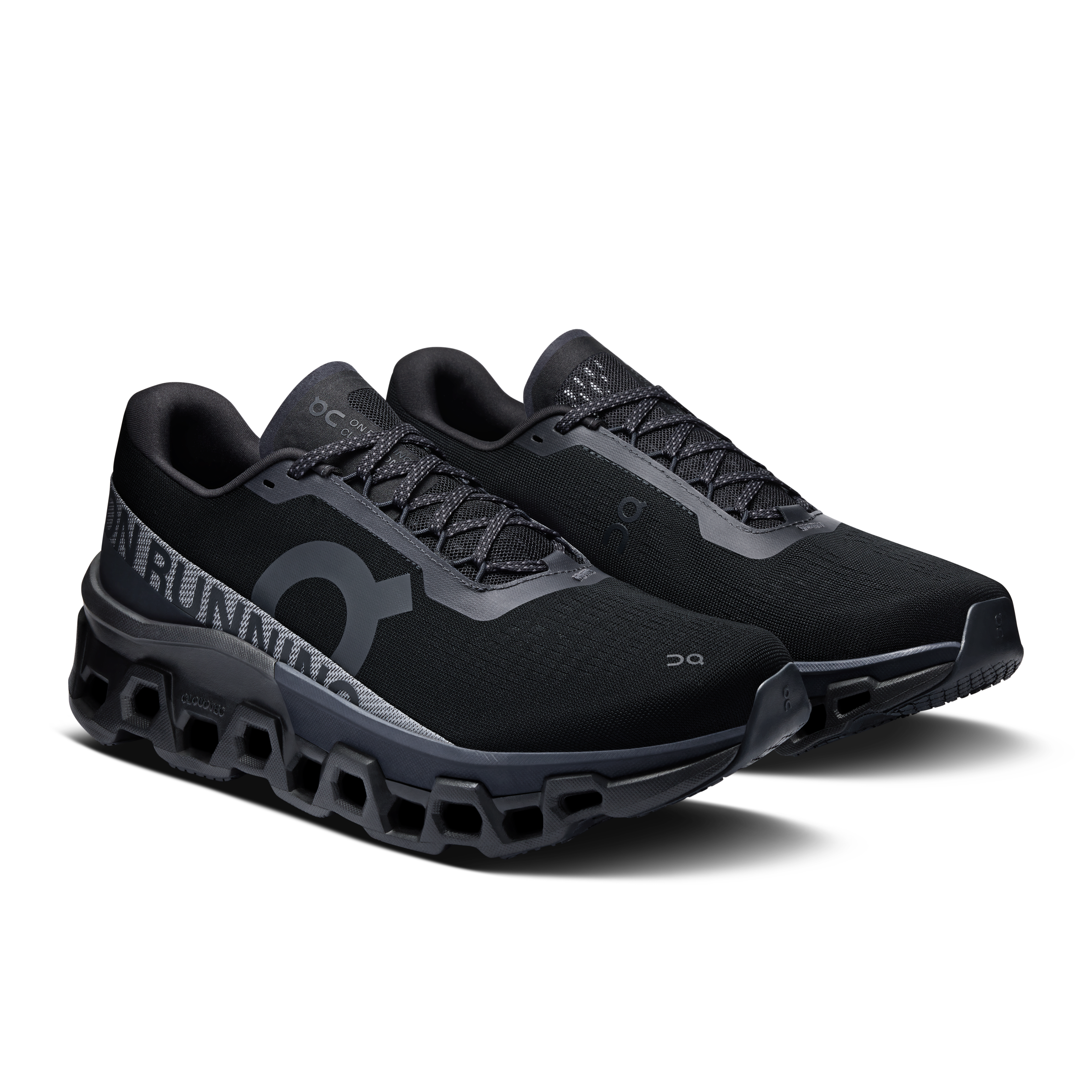 On Men's Cloudmonster 2 Running Shoes Black / Black - Achilles Heel