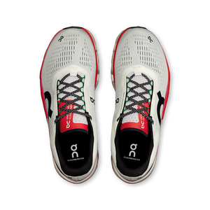 On Men's Cloudmonster 2 Running Shoes Ivory / Silver - achilles heel