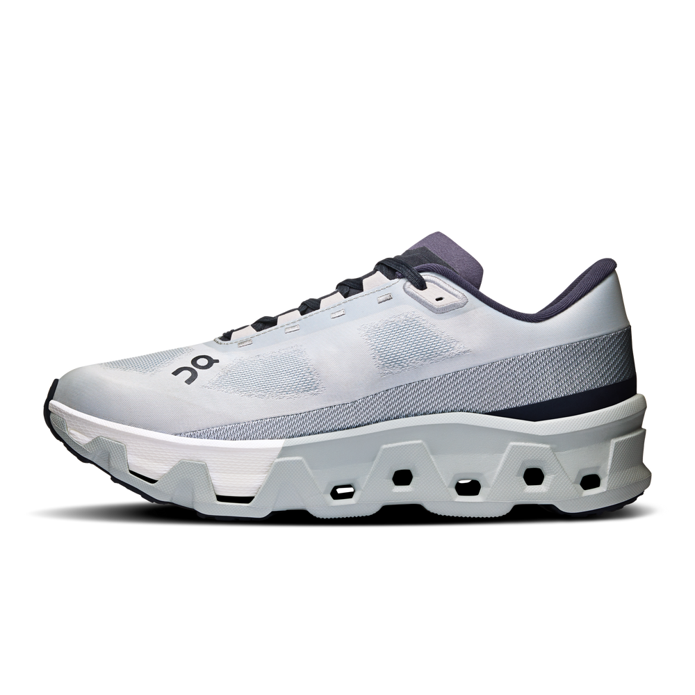 On Men's Cloudmonster Hyper Running Shoes Glacier / Ivory - achilles heel