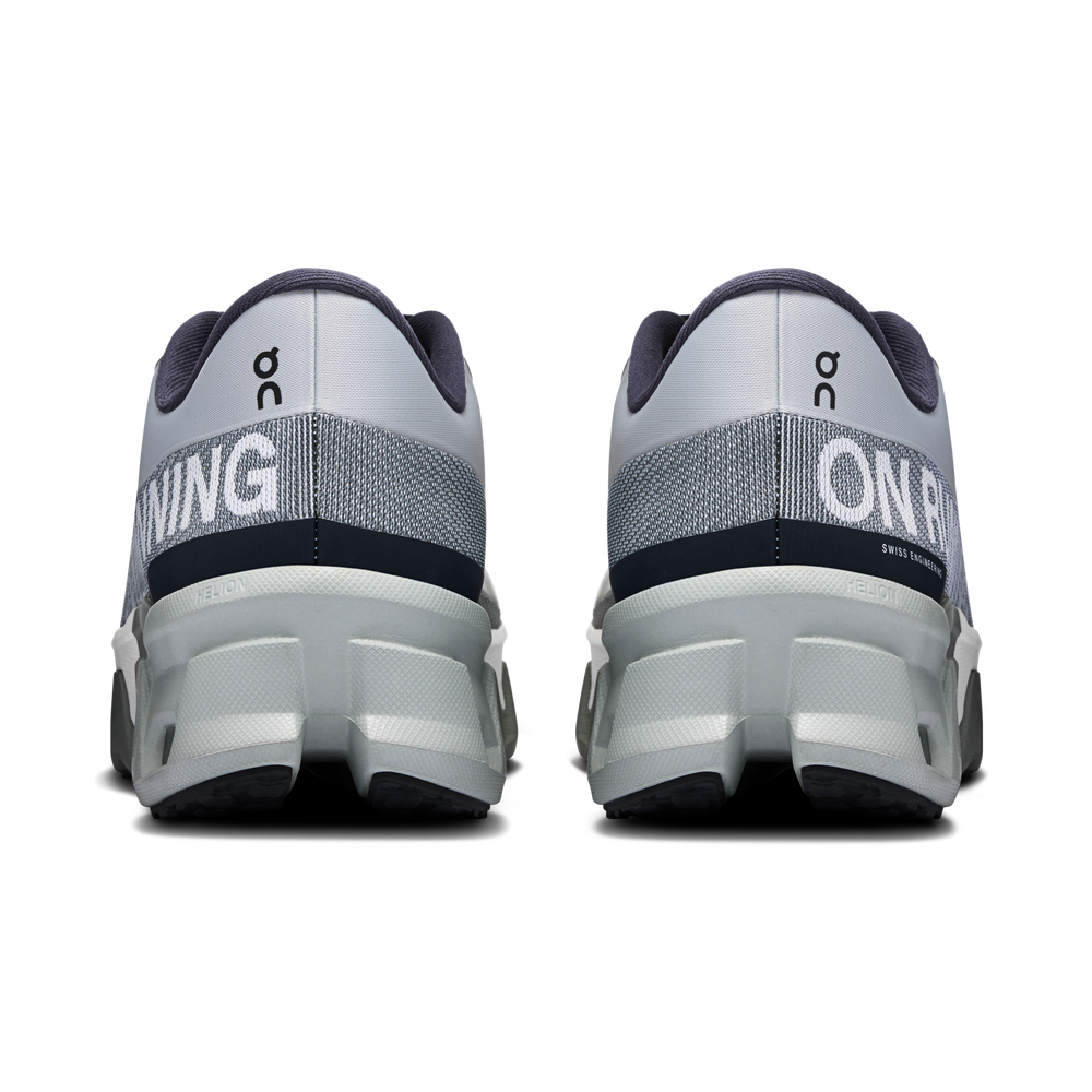 On Men's Cloudmonster Hyper Running Shoes Glacier / Ivory - achilles heel