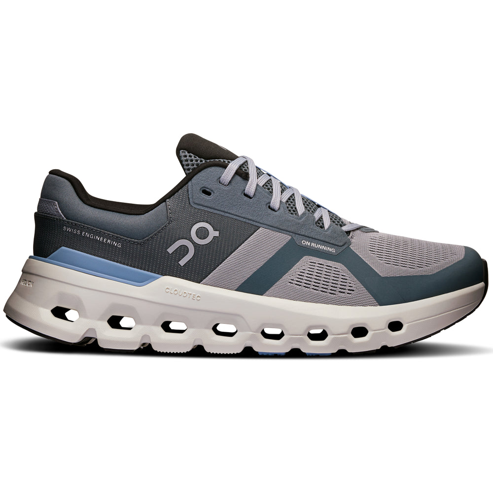 On Men's Cloudrunner 2 Running Shoes Alloy / Chambray - achilles heel