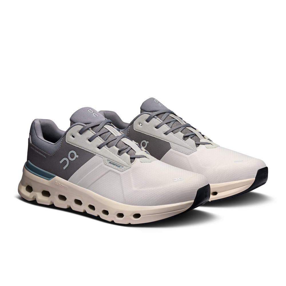 On Men's Cloudrunner 2 Waterproof Running Shoes Wolf / Dust - achilles heel