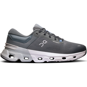 On Men's Cloudflyer 5 Running Shoes Stone / Glacier - achilles heel