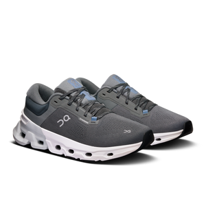 On Men's Cloudflyer 5 Running Shoes Stone / Glacier - achilles heel