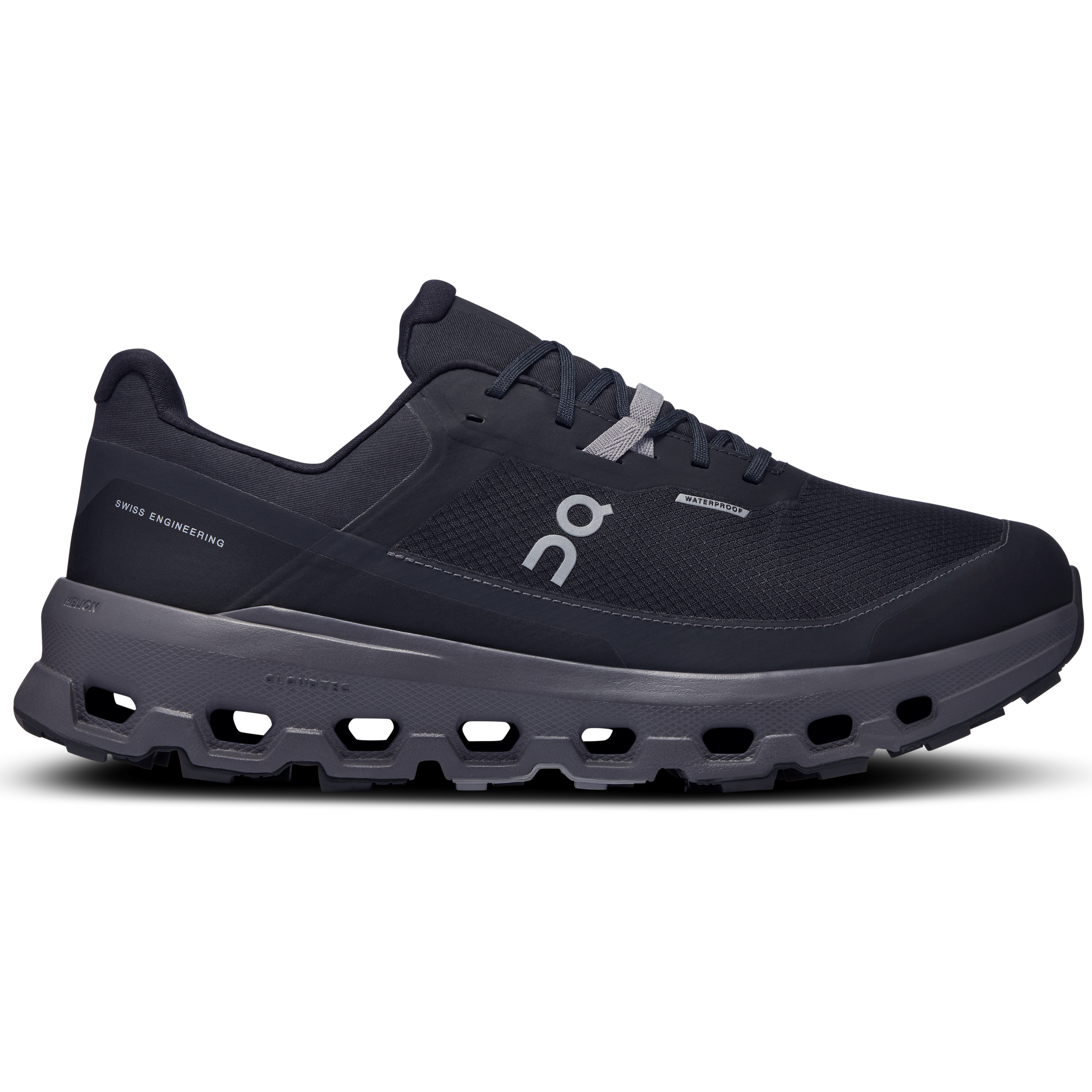 On Men's Cloudvista 2 Waterproof Trail Running Shoes Black / Eclipse - Achilles Heel