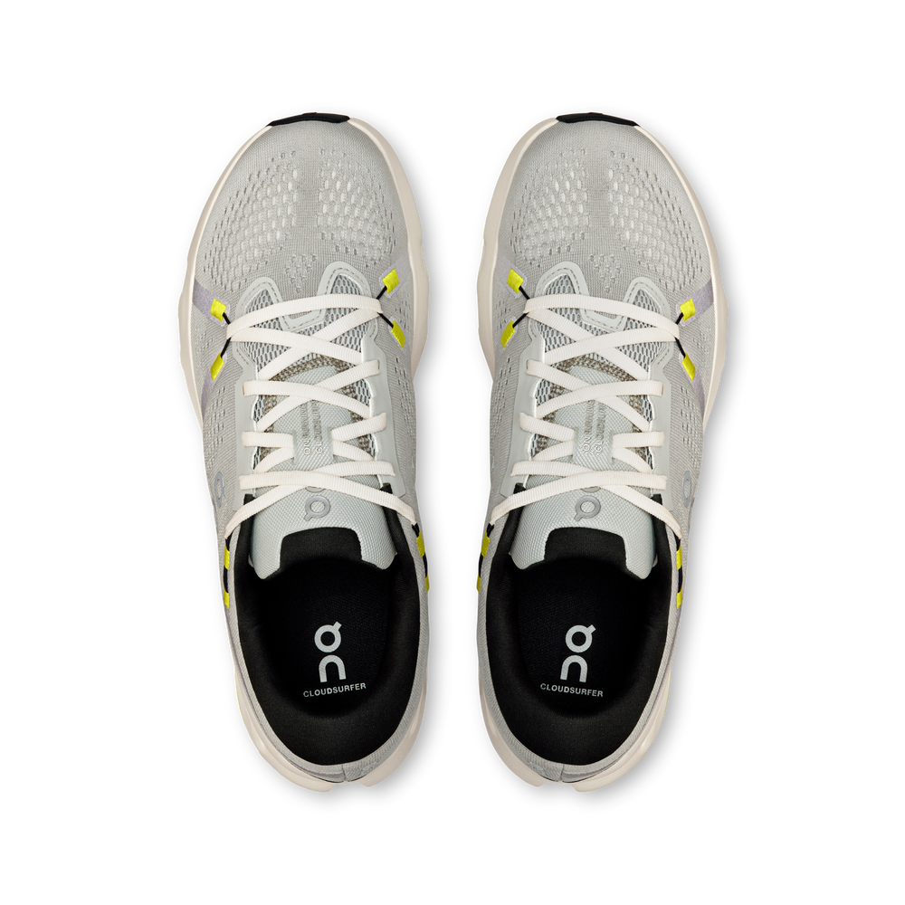 On Men's Cloudsurfer 2 Running Shoes Glacier / Ivory - achilles heel