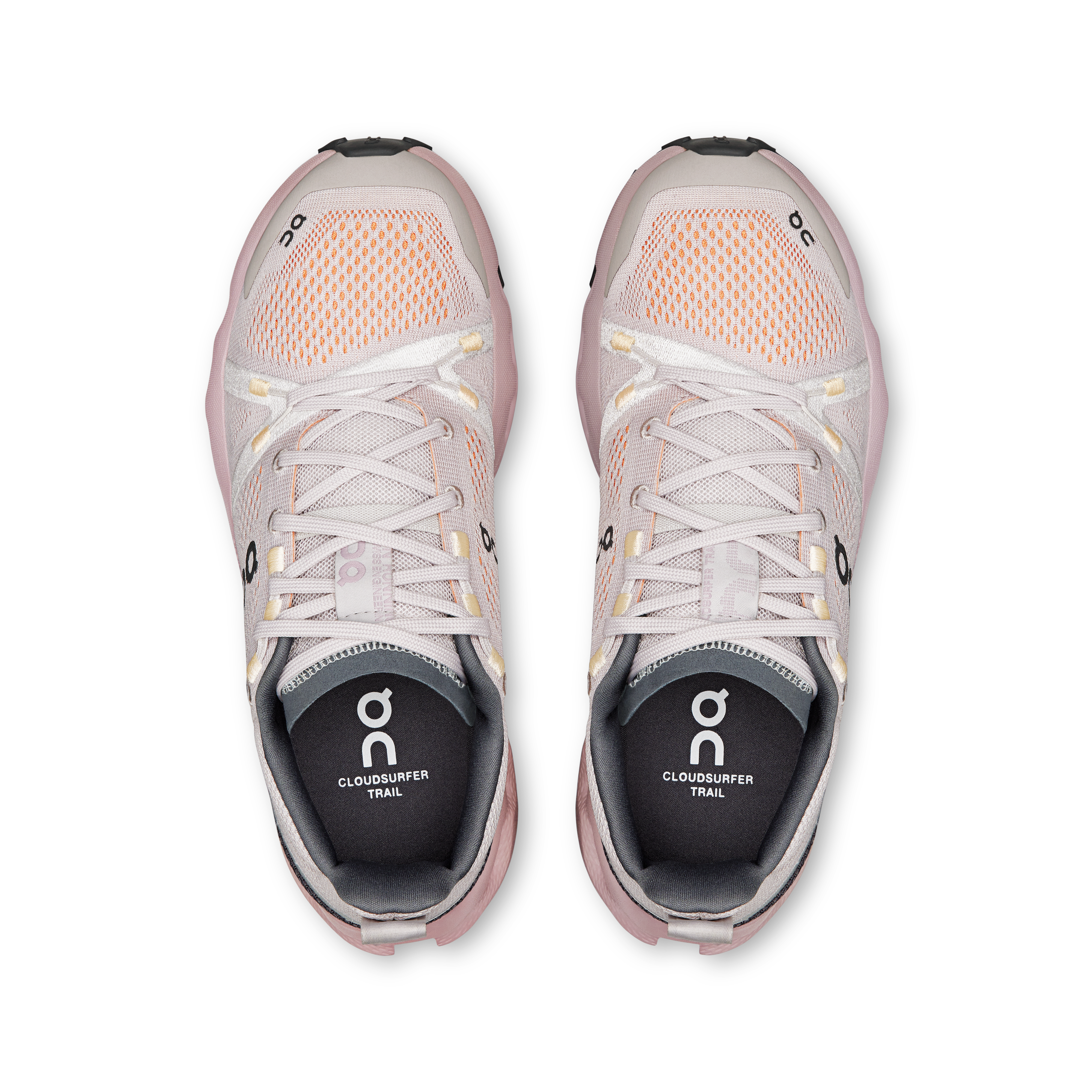 On Women's Cloudsurfer Trail Running Shoes Silver / Mauve - Achilles Heel