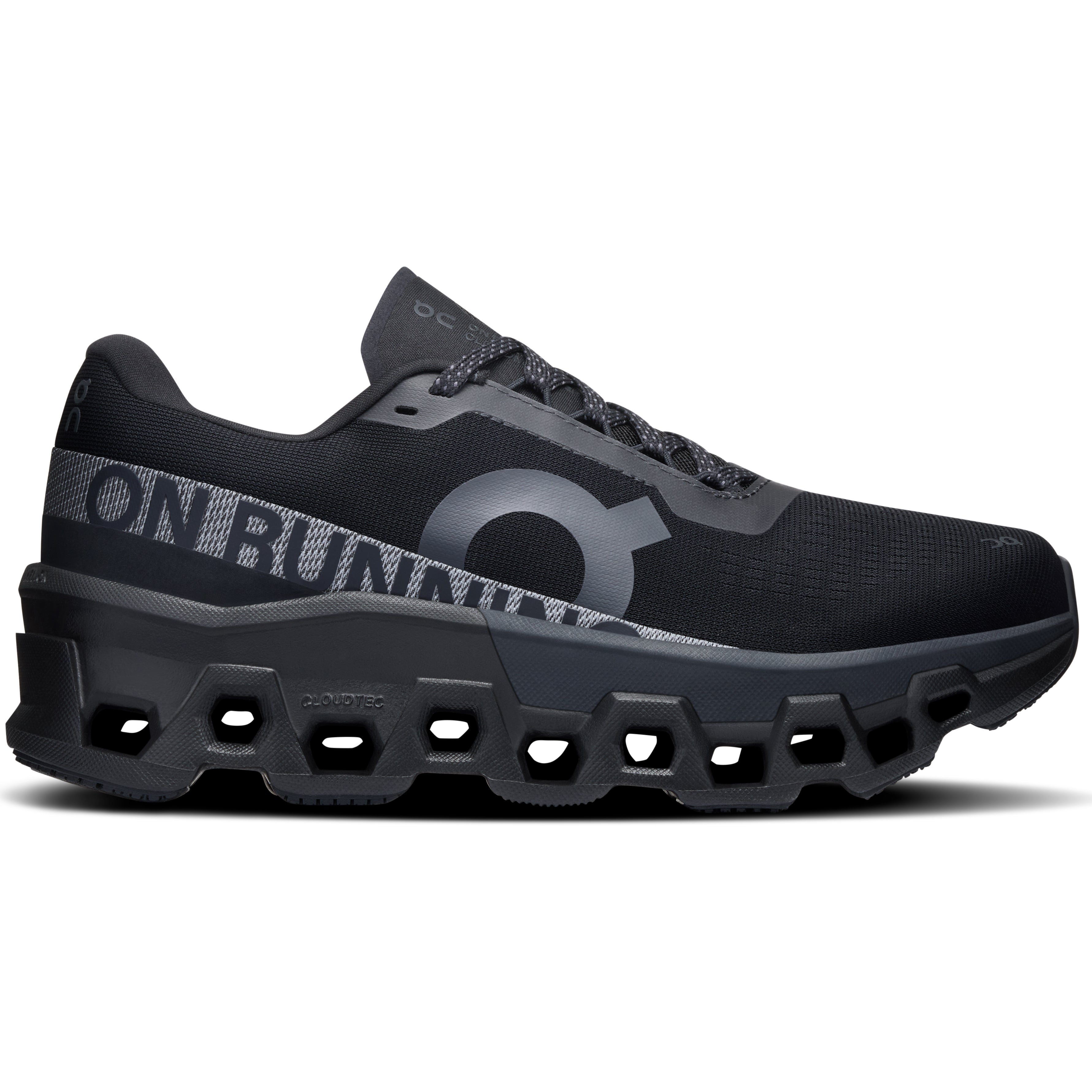 On Women's Cloudmonster 2 Running Shoes Black / Eclipse - Achilles Heel