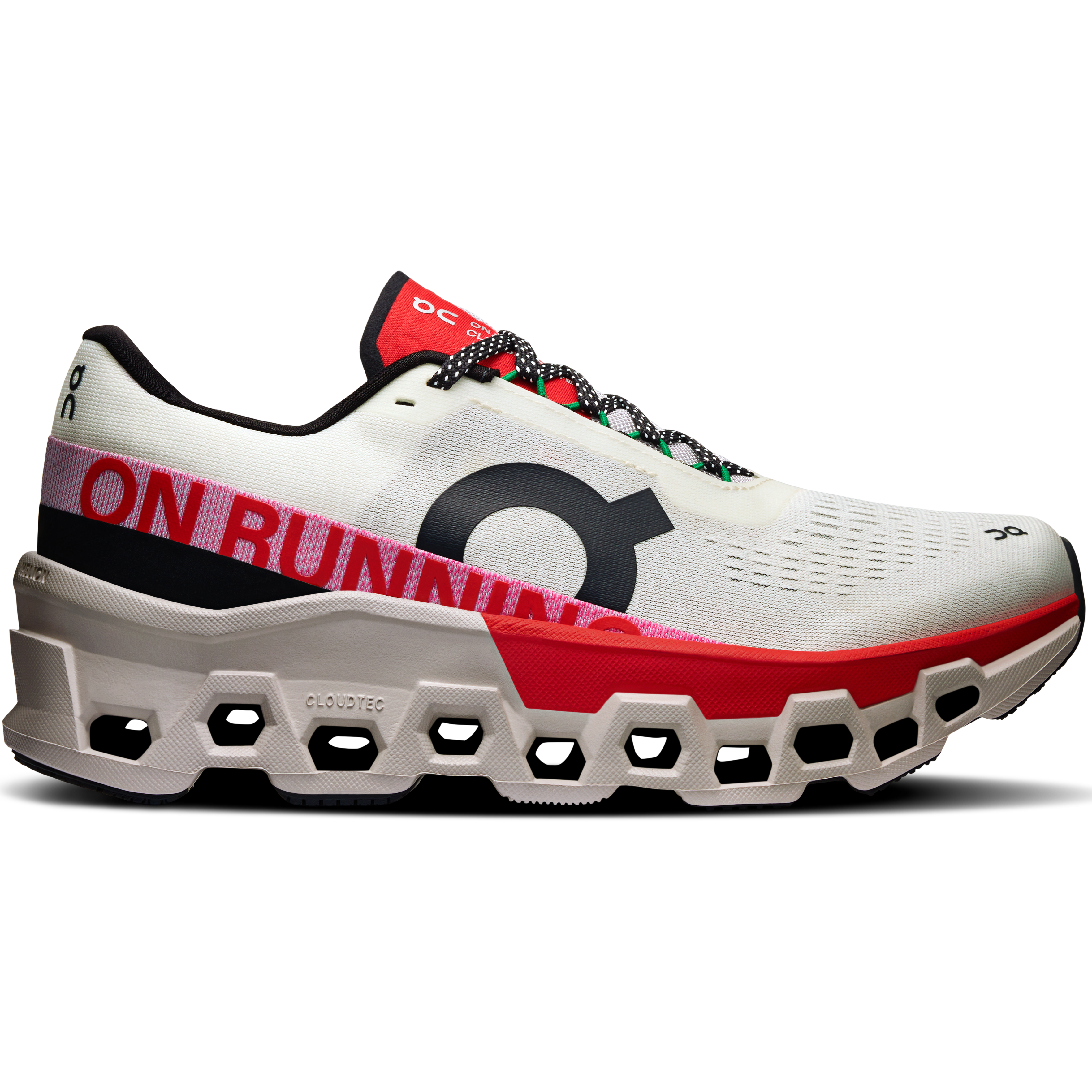 Women's Cloudmonster 2 Running Shoes Ivory / Red - Achilles Heel