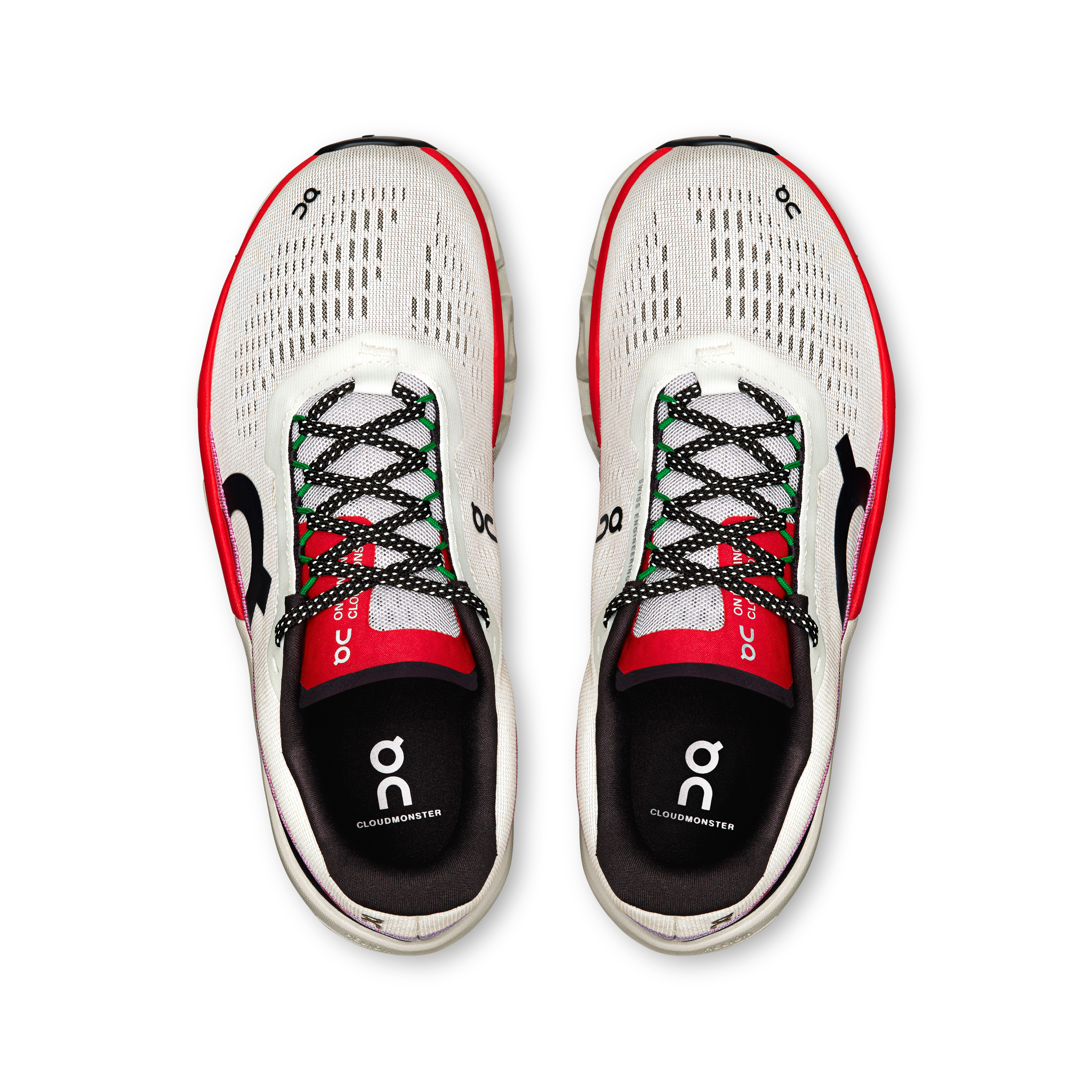 Women's Cloudmonster 2 Running Shoes Ivory / Red - Achilles Heel