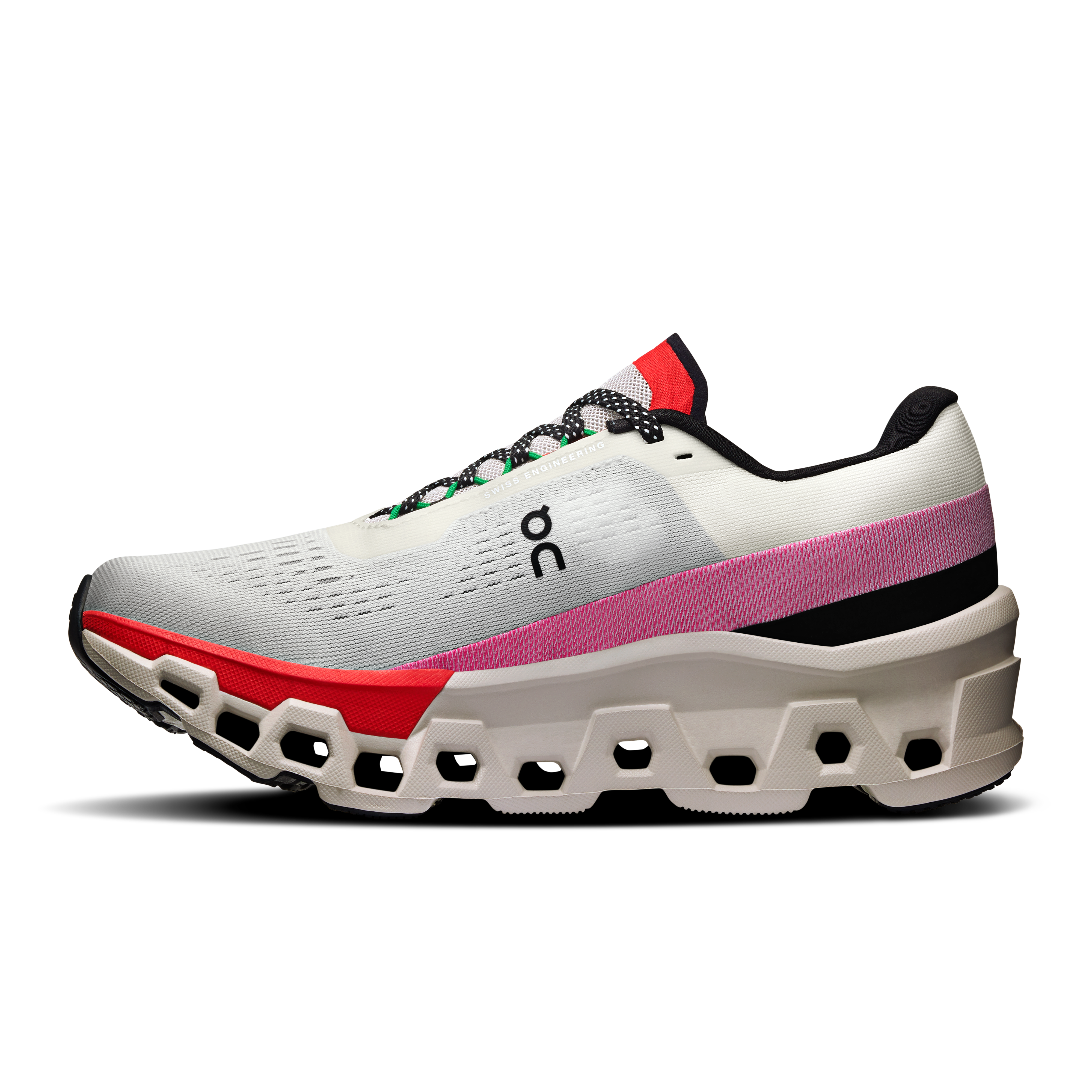 Women's Cloudmonster 2 Running Shoes Ivory / Red - Achilles Heel
