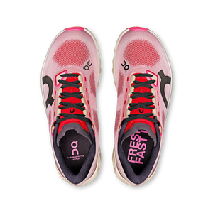 On Women's Cloudmonster Hyper Running Shoes Red / Cream - achilles heel