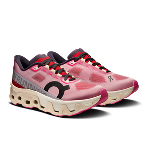 On Women's Cloudmonster Hyper Running Shoes Red / Cream - achilles heel