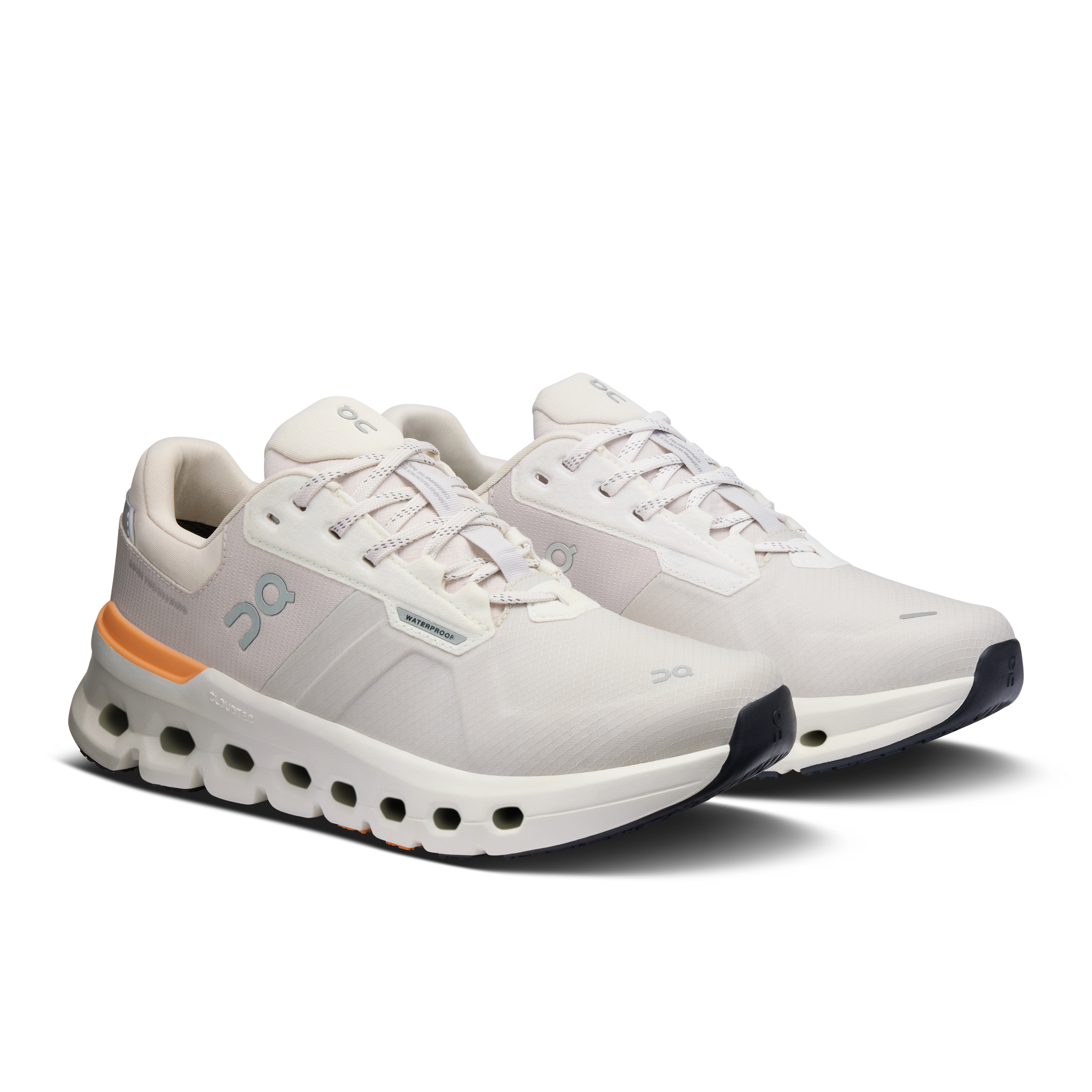 On Women's Cloudrunner 2 Waterproof Running Shoes Wolf / Tangerine - Achilles Heel