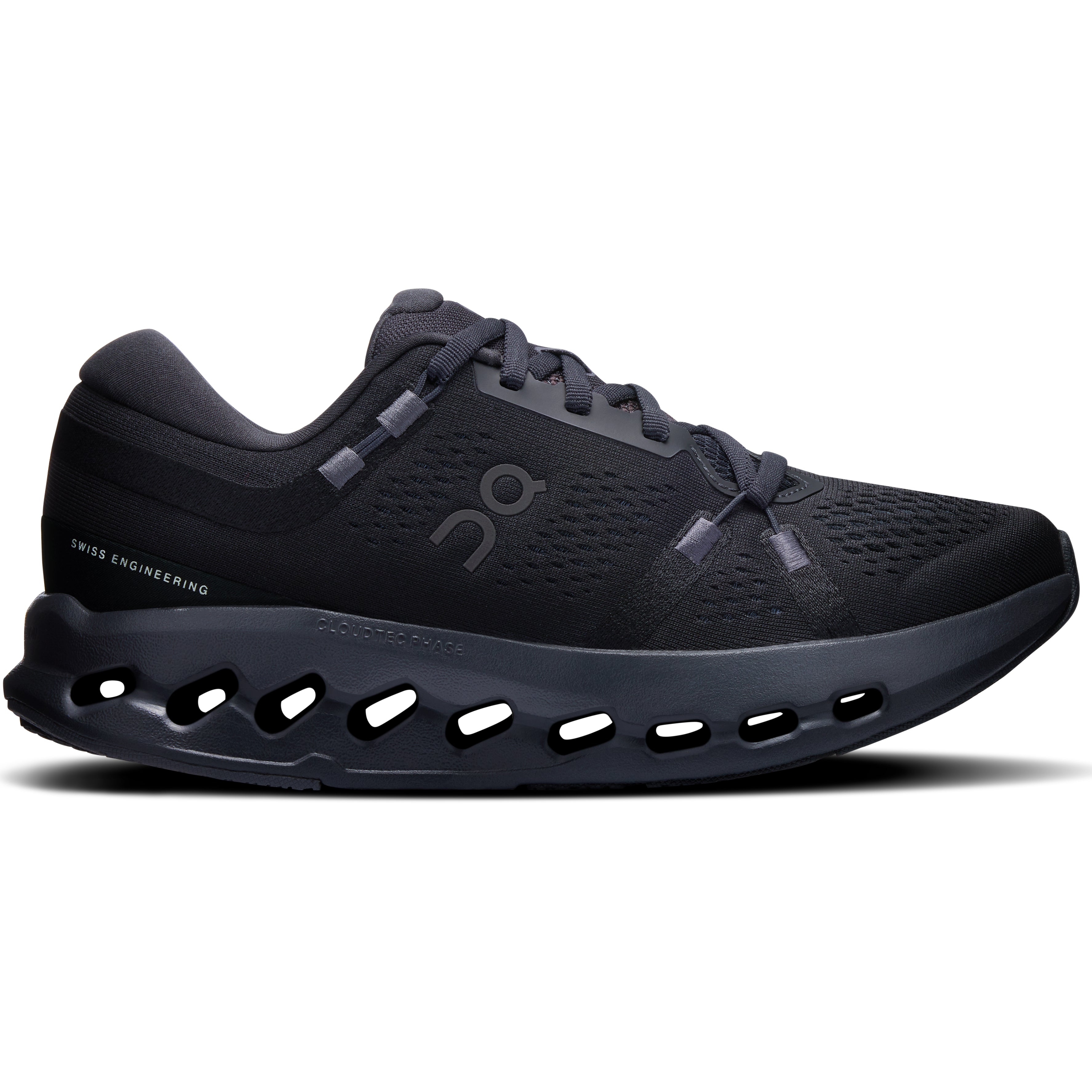 On Women's Cloudsurfer 2 Running Shoes Black / Black - Achilles Heel