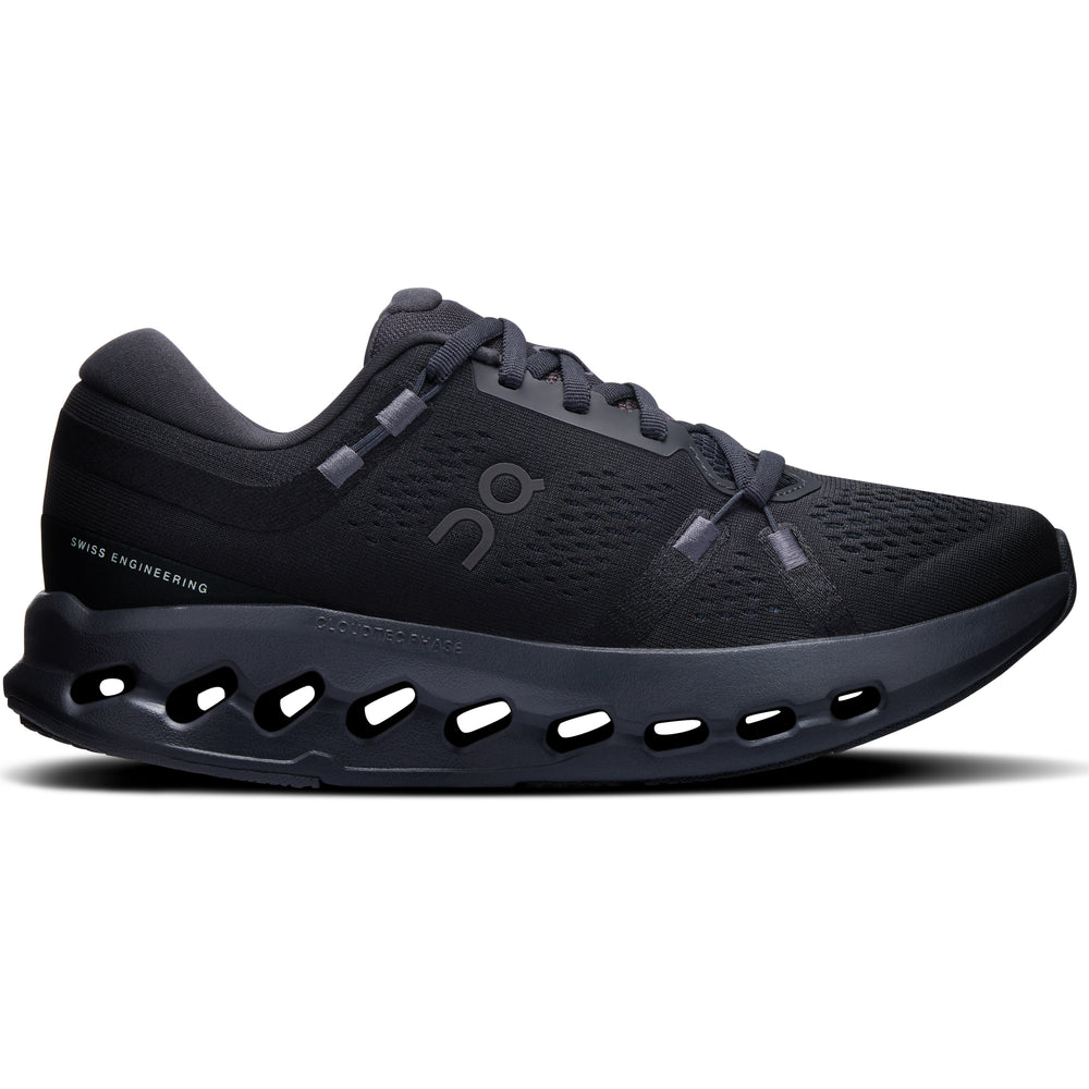 On Women's Cloudsurfer 2 Running Shoes Black / Black - achilles heel