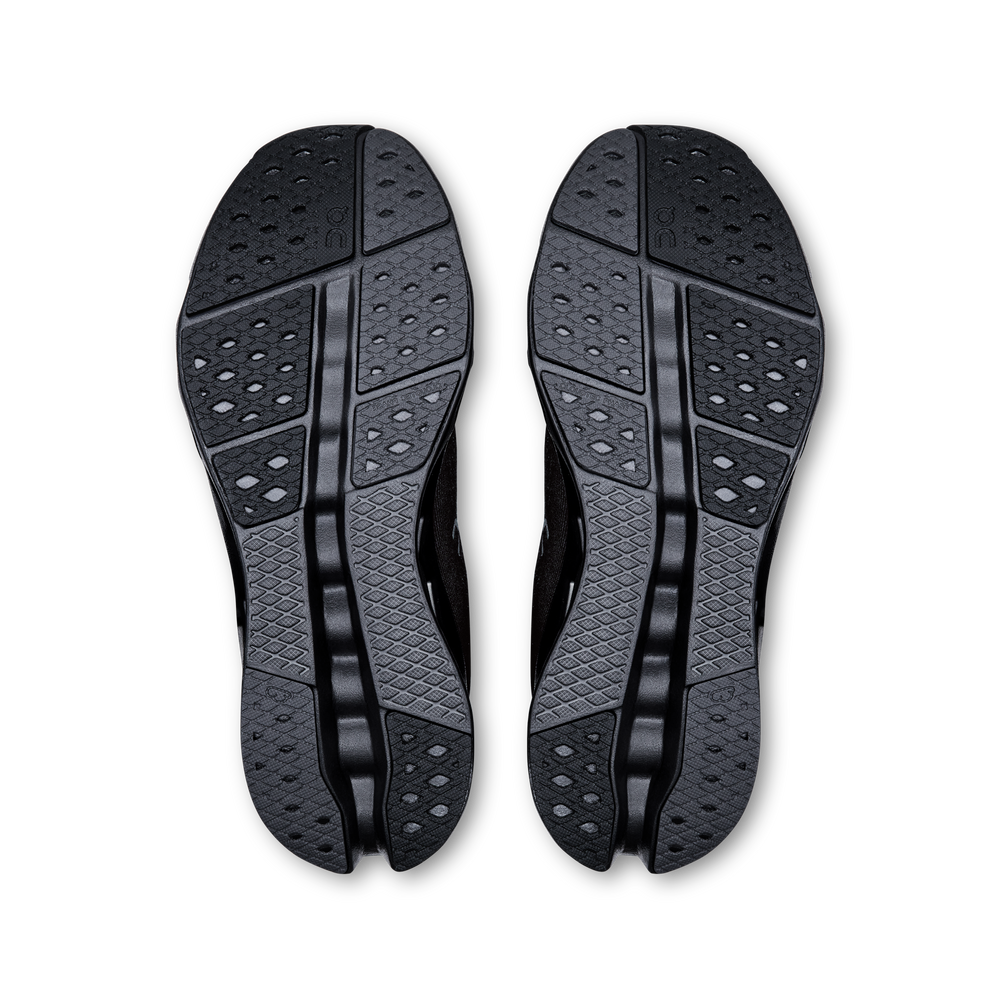 On Women's Cloudsurfer 2 Running Shoes Black / Black - achilles heel