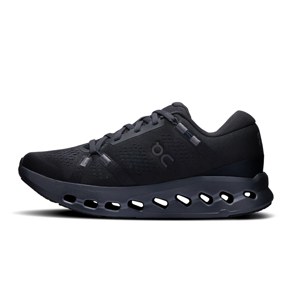 On Women's Cloudsurfer 2 Running Shoes Black / Black - achilles heel