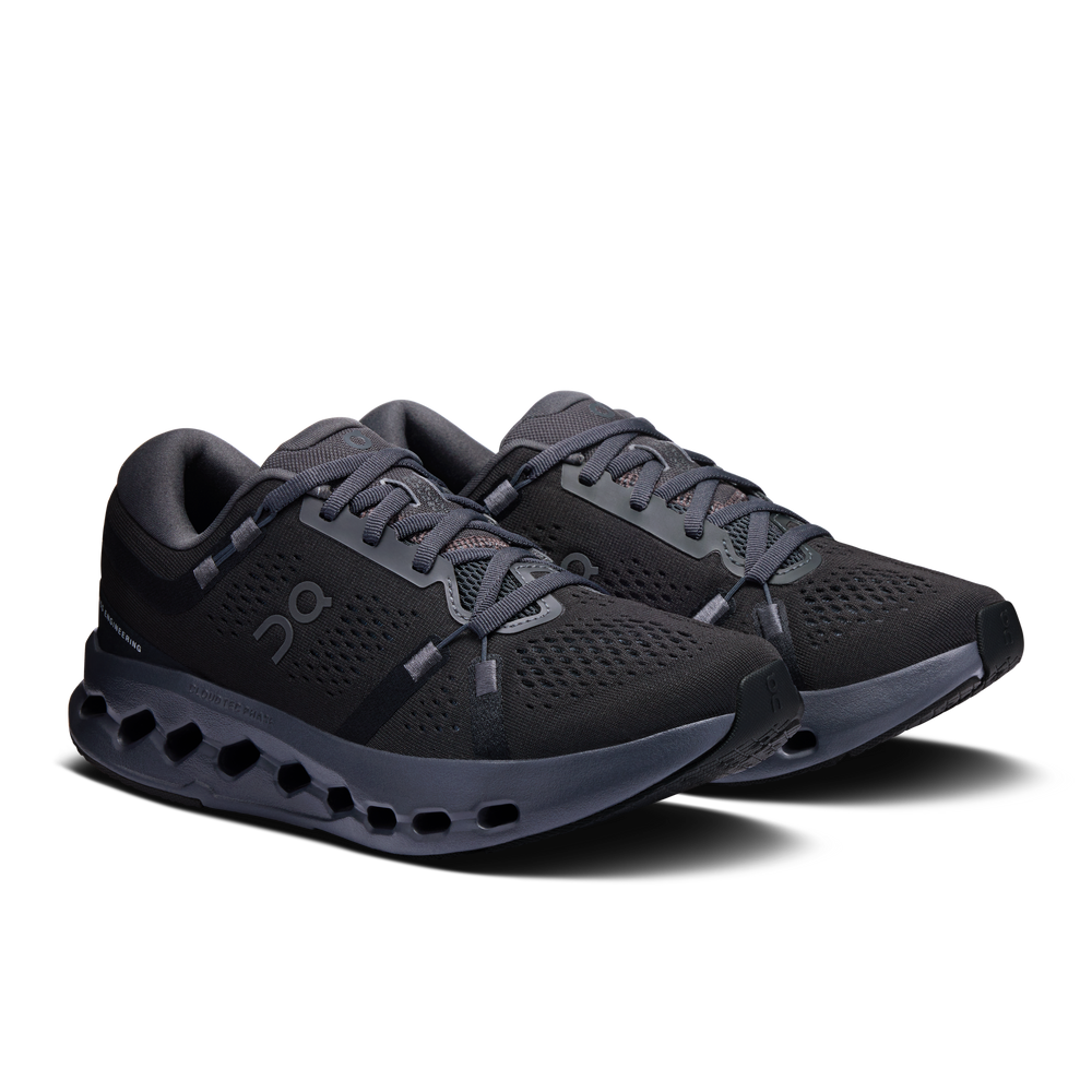 On Women's Cloudsurfer 2 Running Shoes Black / Black - achilles heel