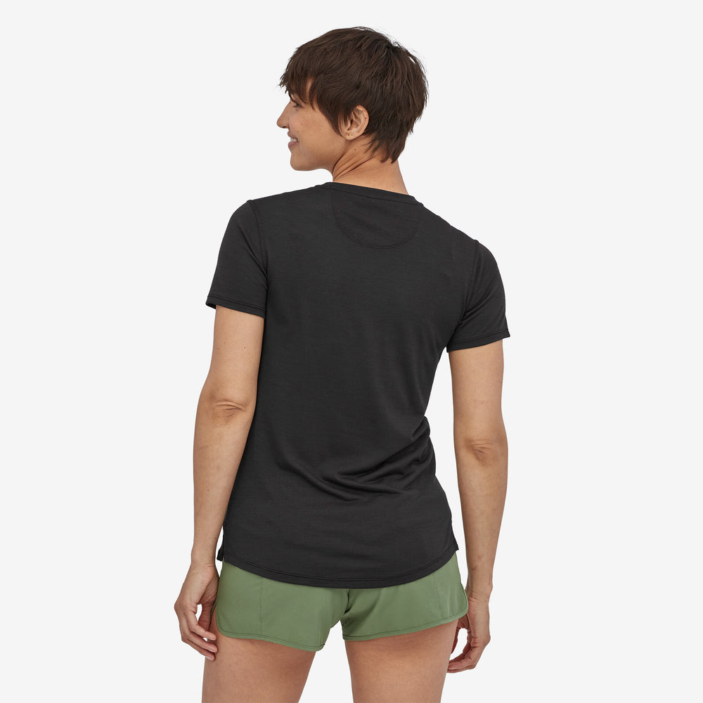 Patagonia Women's Capilene Cool Merino Tee Black - achilles heel