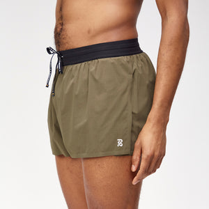 Bandit Men's Vento 3 Inch Splitty Short Dark Fatigue - achilles heel