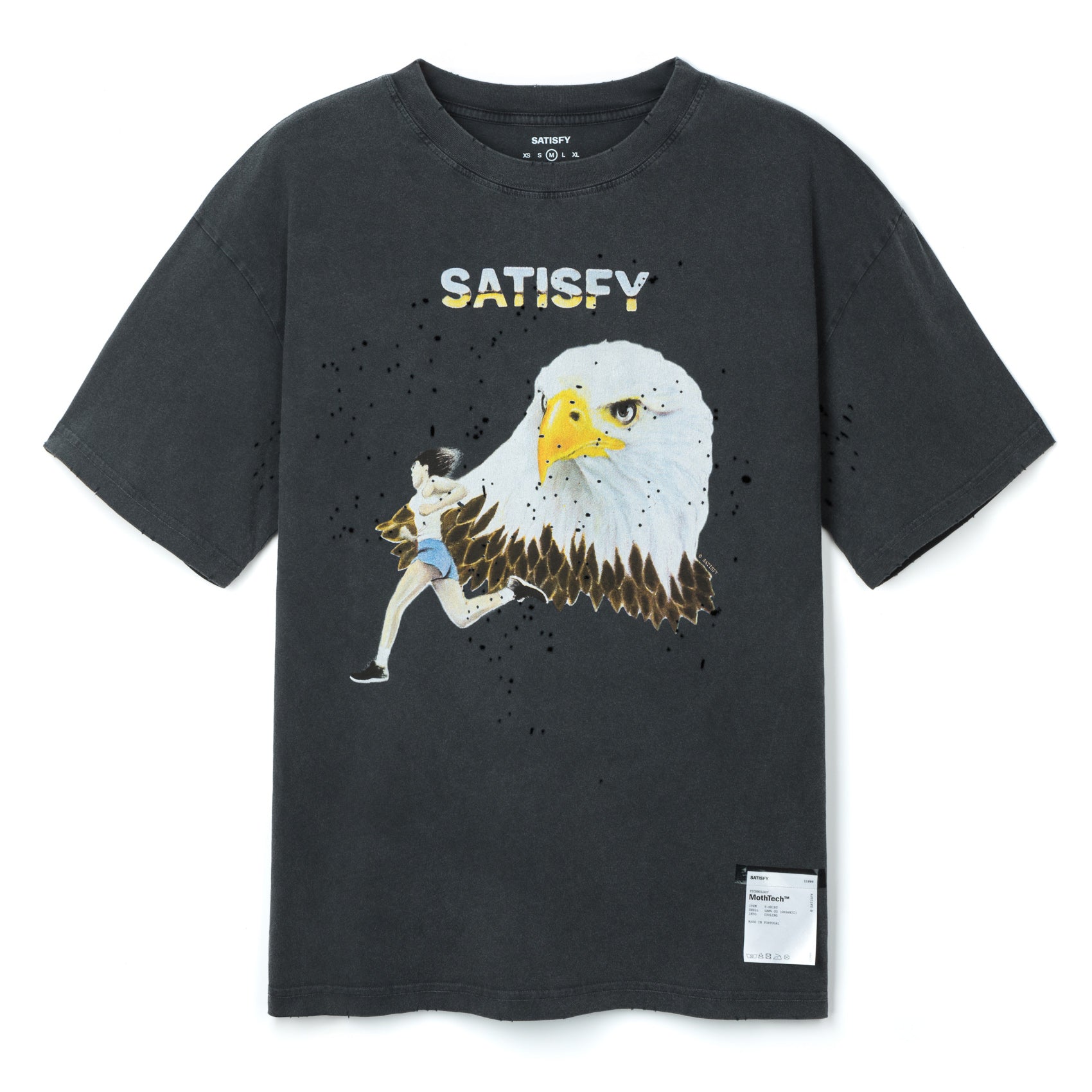 MothTech Tee Aged Black Eagle - Achilles Heel