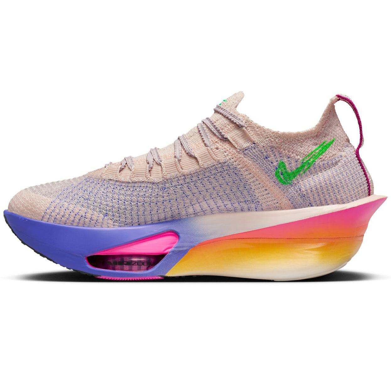Women's Alphafly 3 Eliud Kipchoge Running Shoes Silt Red / Bright Ceramic / Fire Pink / Green Shock - Achilles Heel