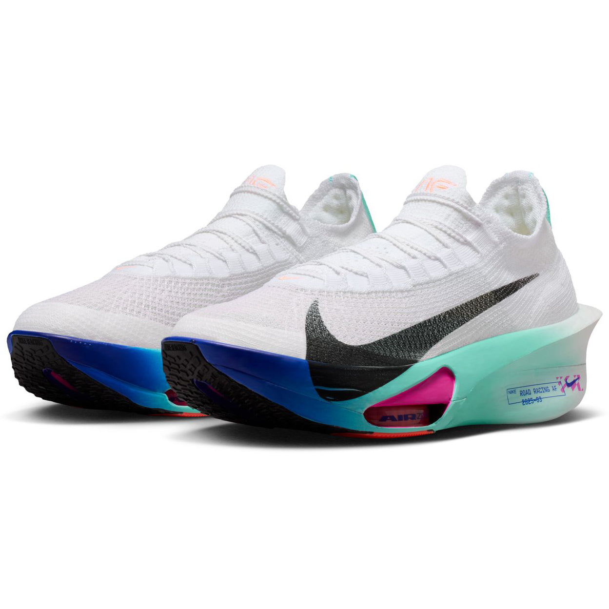 Men's Alphafly 3 Running Shoes White / Hyper Turquoise / Concord - Achilles Heel