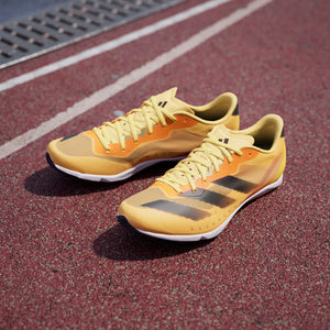 adidas Distancestar Running Spikes Spark / Core Black / Zero Metallic - achilles heel