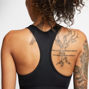Nike Women's Dri-FIT Swoosh Band Bra Black / White - achilles heel