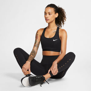 Nike Women's Dri-FIT Swoosh Band Bra Black / White - achilles heel