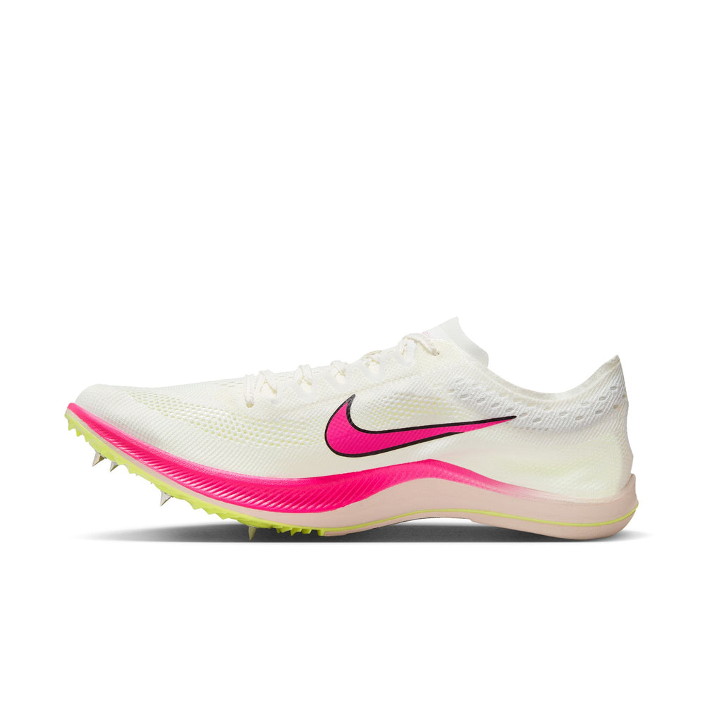 Nike ZoomX Dragonfly  Running Spikes Sail / Light Lemon Twist / Fierce Pink - achilles heel