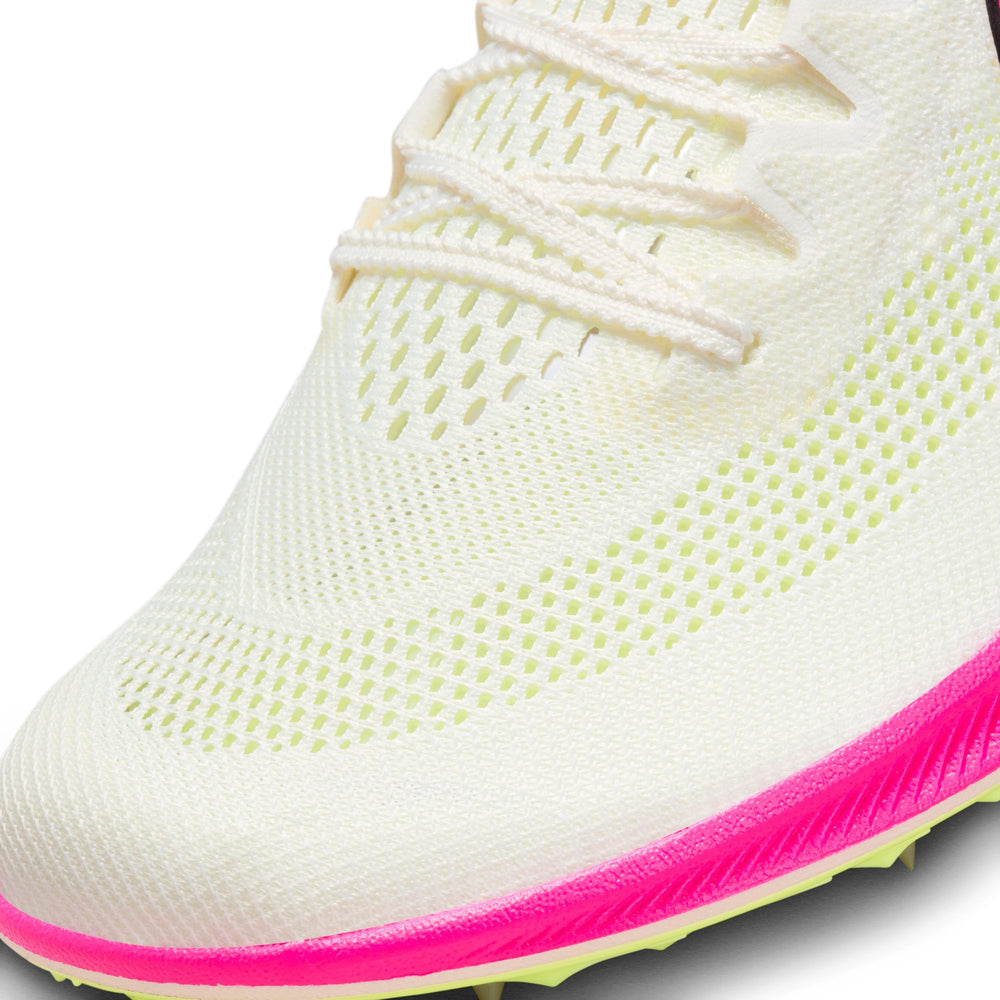 Nike ZoomX Dragonfly  Running Spikes Sail / Light Lemon Twist / Fierce Pink - achilles heel