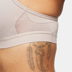 Nike Women's Dri-FIT Indy V-Neck Bra Diffused Taupe / White - achilles heel