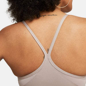 Nike Women's Dri-FIT Indy V-Neck Bra Diffused Taupe / White - achilles heel