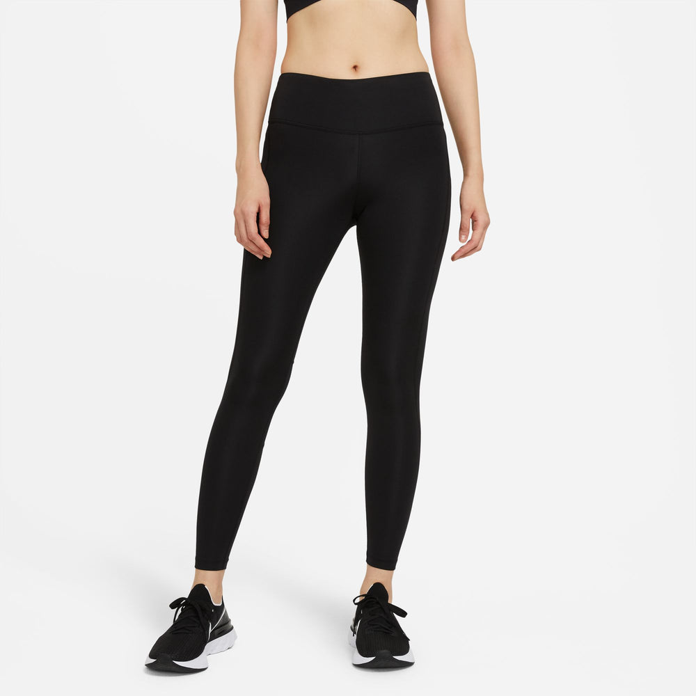 Nike Women's Epic Fast Mid-Rise Pocket Running Tight Black - achilles heel