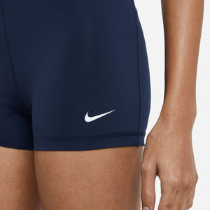 Nike Women's Pro 3 Inch Shorts Obsidian / White - achilles heel