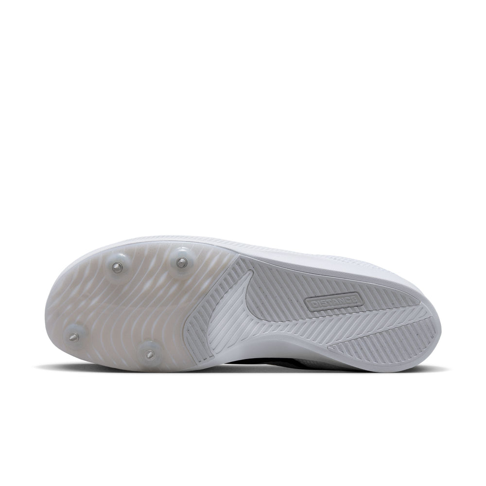 Nike Zoom Rival Distance Running Spikes White / Black / Metallic Silver - achilles heel