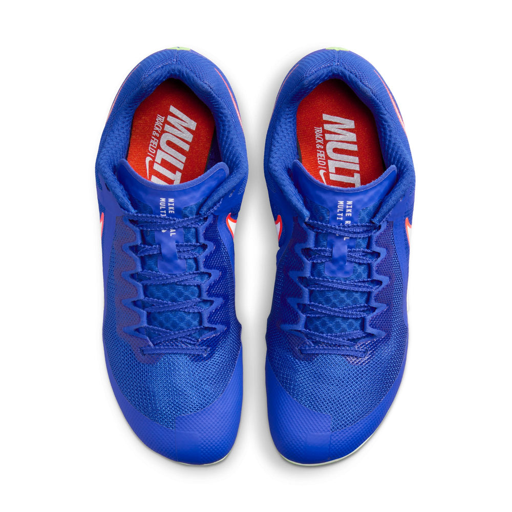 Nike Zoom Rival Multi-Event Running Spikes Racer Blue / White / Safety Orange - achilles heel