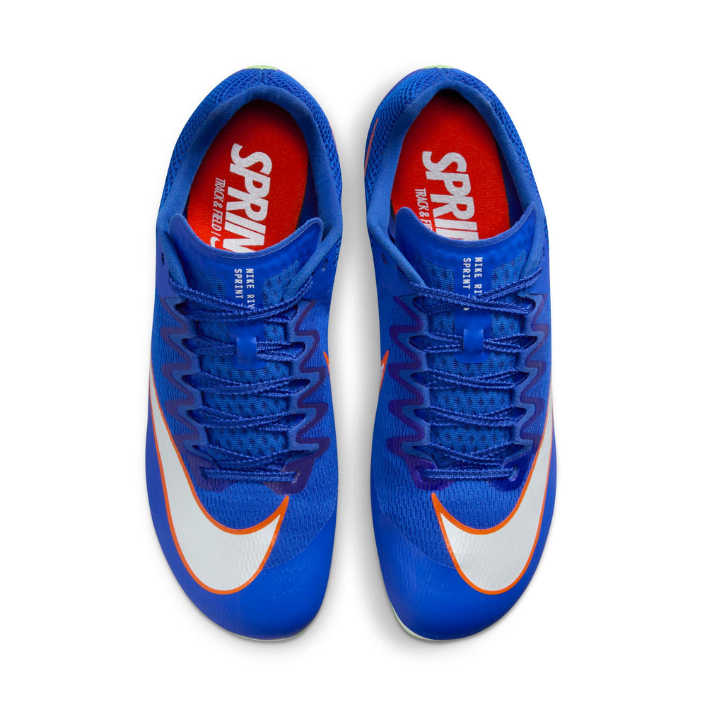 Nike Zoom Rival Sprint Running Spikes Racer Blue / White / Lime Blast - achilles heel