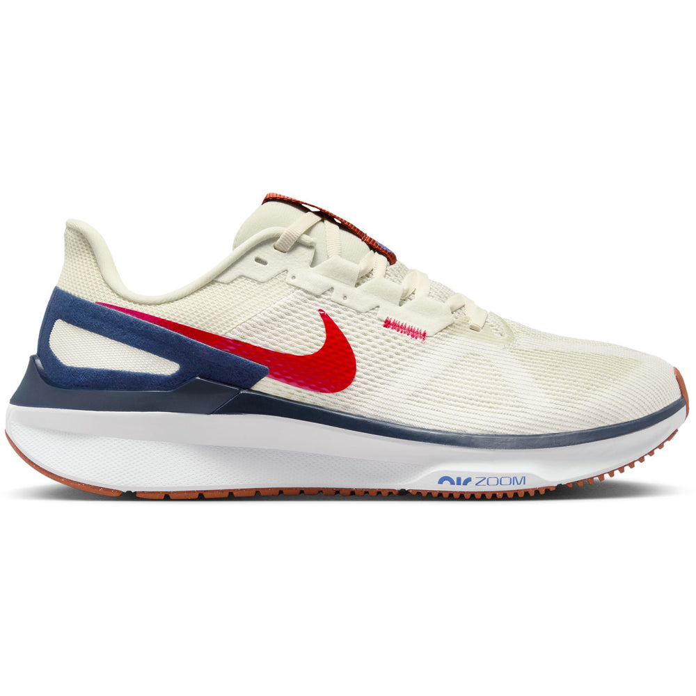 Nike Men's Air Zoom Structure 25 Running Shoes Sea Glass / Midnight Navy / Rugged Orange / University Red - achilles heel